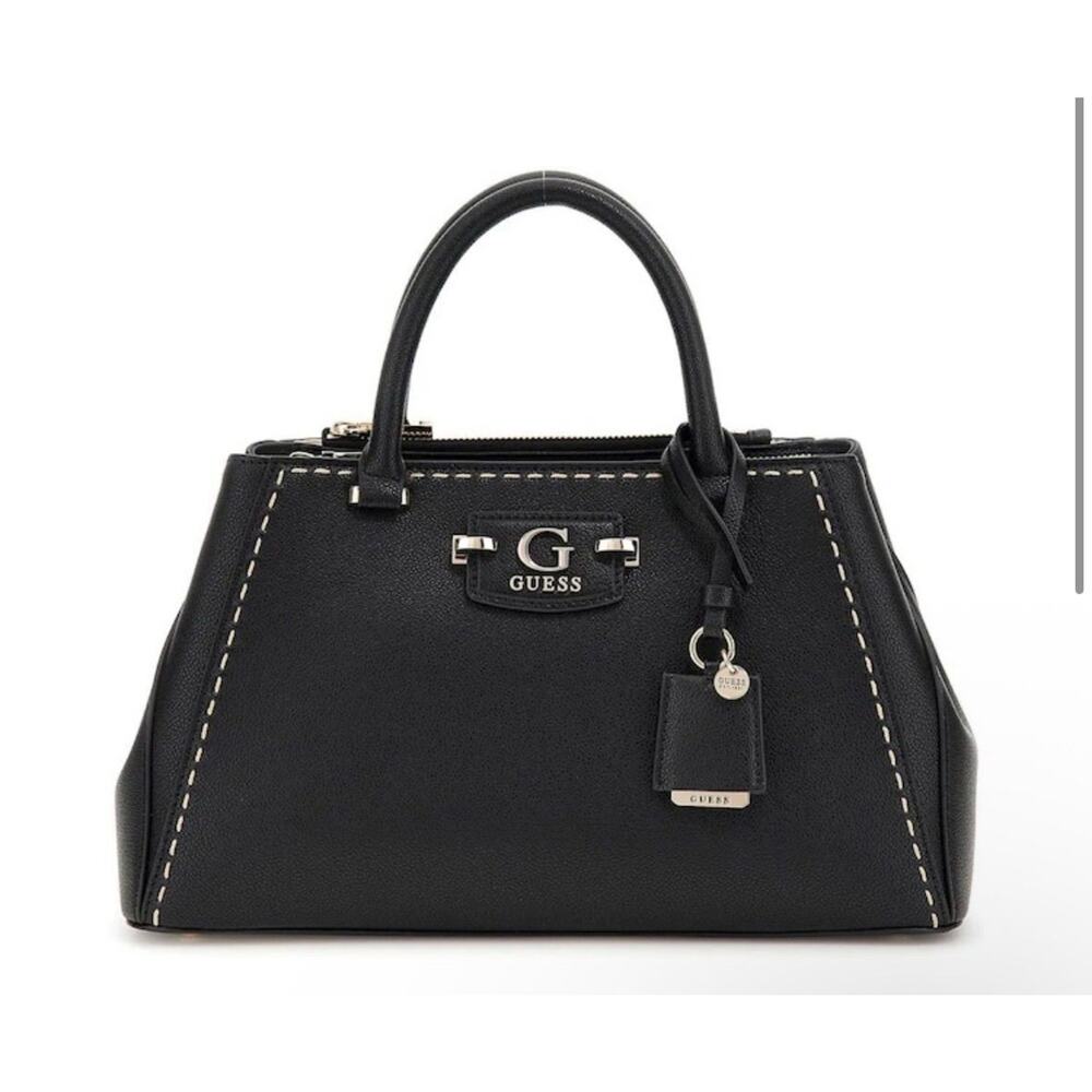 Guess Nastra Society Black Satchel Bag